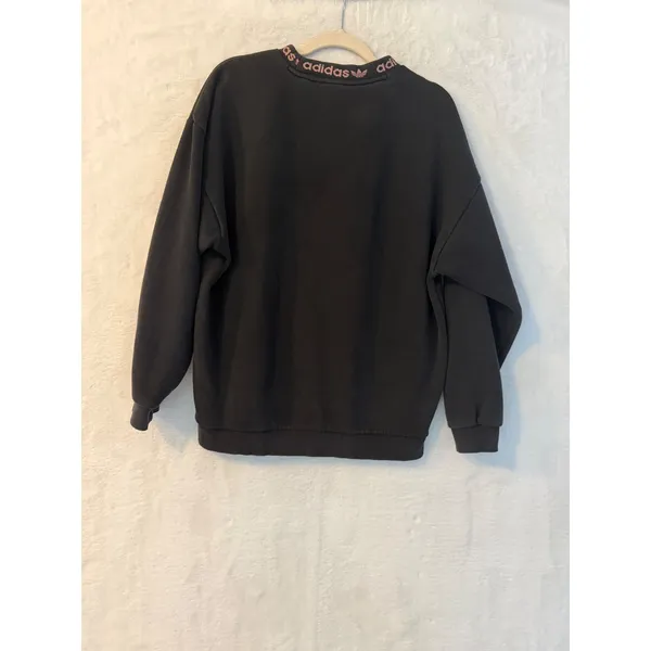 Adidas Originals Mock Neck Sweatshirt Black Pink Branded Collar GM1102 Womens S‎ - Image 7