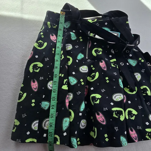 Disney NWT Nightmare Before Christmas Boogie Boys Suspender Skirt Black S‎ / M - Image 6
