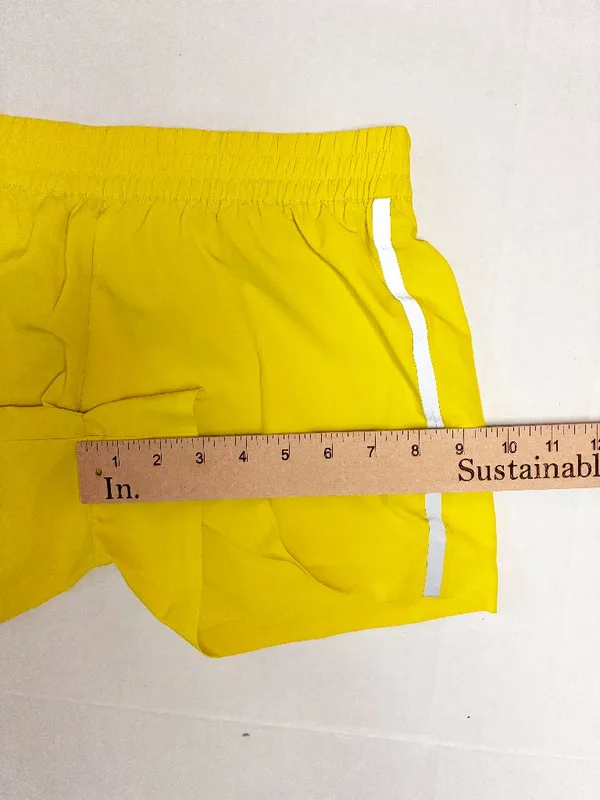 Outerknown Active Agility Athletic Reflecitve Shorts - XS - Electric Yellow - Image 4