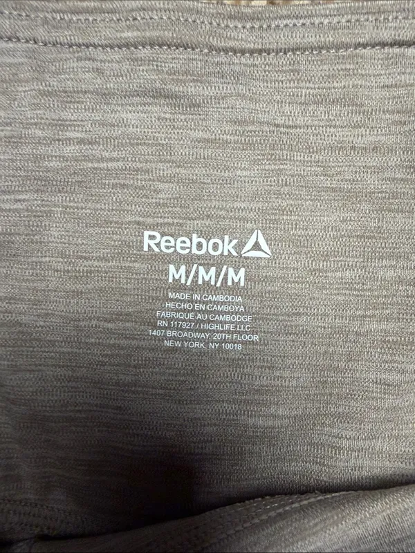 Reebok women’s tan Athletic Leggings with side pockets - Image 2