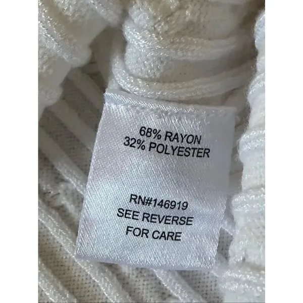 Freshman 1996 cable knit polo top white XL - Image 4