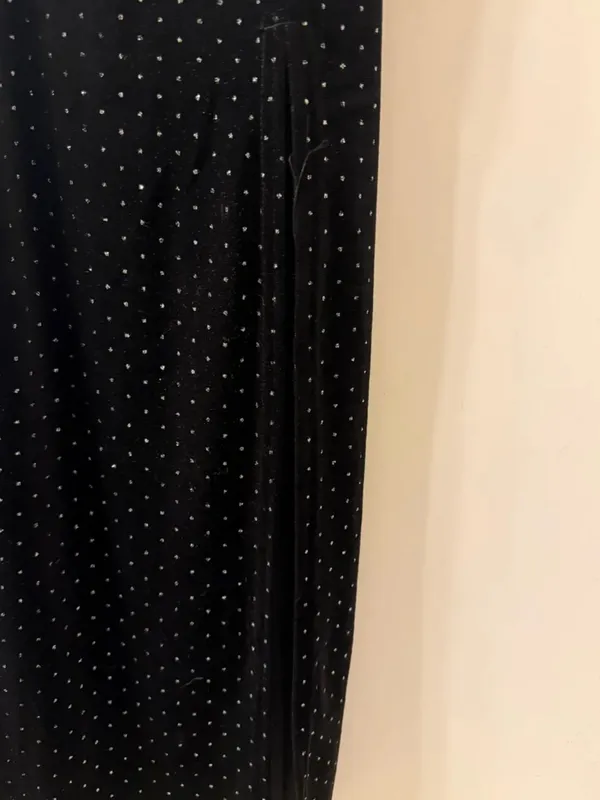 Altar'd State Black Velvet Polka Dot Sweetheart Slip - Image 6