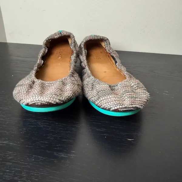 Tieks by Gavrieli Razzle Dazzle Multicolor Woven Metallic Ballet Flats Shoes 9 - Image 8