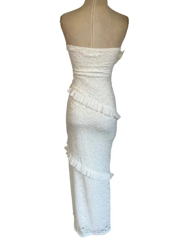 MORE TO COME Xandra Maxi Dress in Ivory XSmall New Womens Long Gown - Image 6
