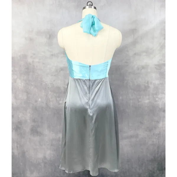 Y2K ANKA New York Dress Halter Size Medium Silk Glam Party Femme Club HOCO‎ - Image 3