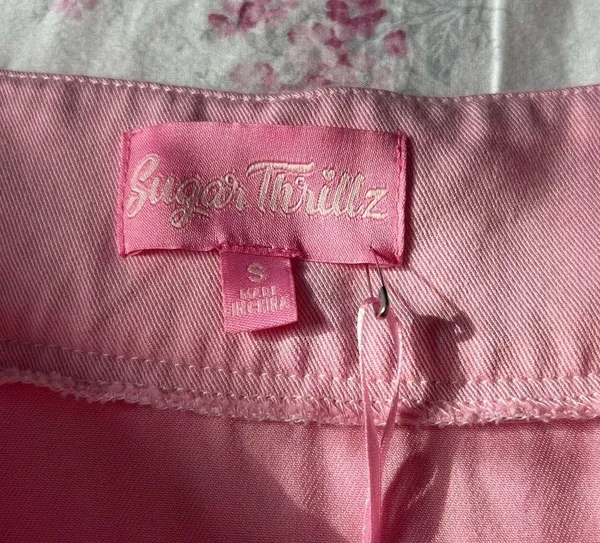 SUGAR THRILLZ DOLLS KILL pink lace maid apron skirt - Image 3