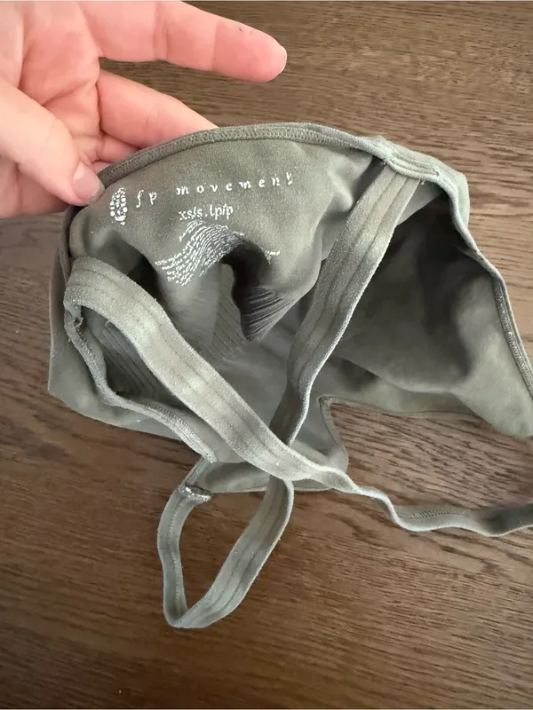 FP Movement by Free People Olive Green V-Neck Sports Bralette - Image 3