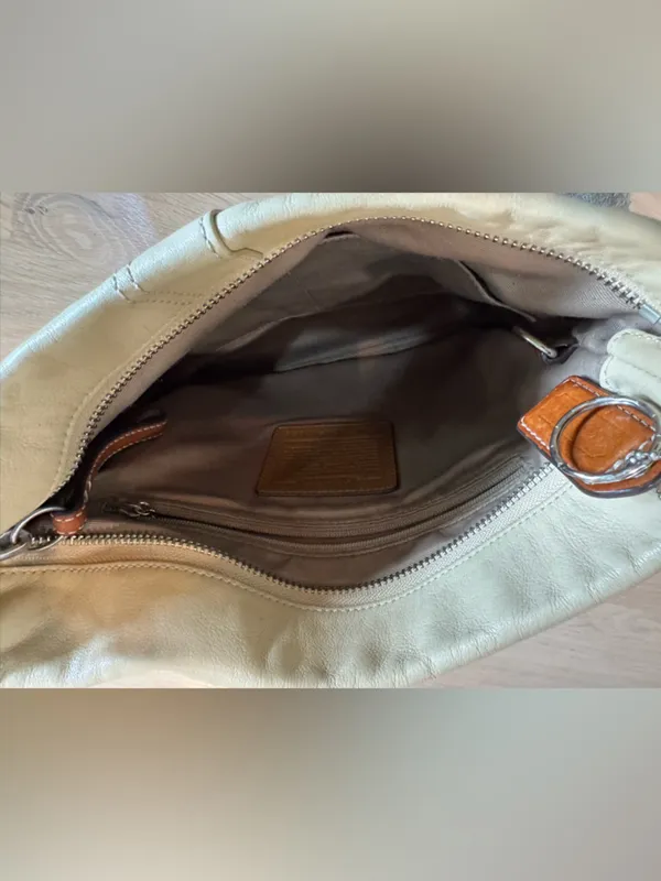 Coach leather shoulder bag cream - Image 6