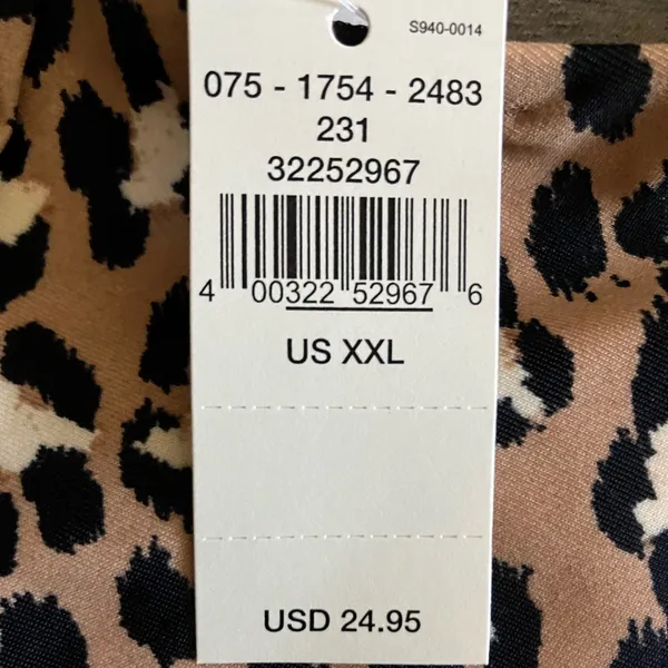 Aerie Womens leopard print high cut cheeky bikini swim bottom. - Image 4