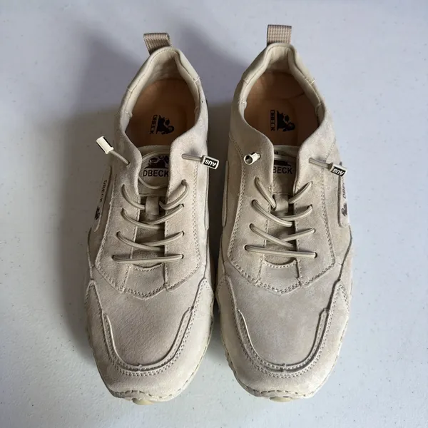 Dbeck AirWalker Comfortable Flexible Beige Leather Walking Shoes Women 10.5 44 - Image 2