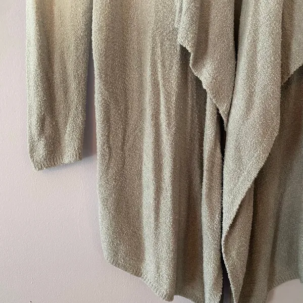 Barefoot Dreams Cozychic Lite White Gray Ombre Cardigan Sweater Small / Medium - Image 4