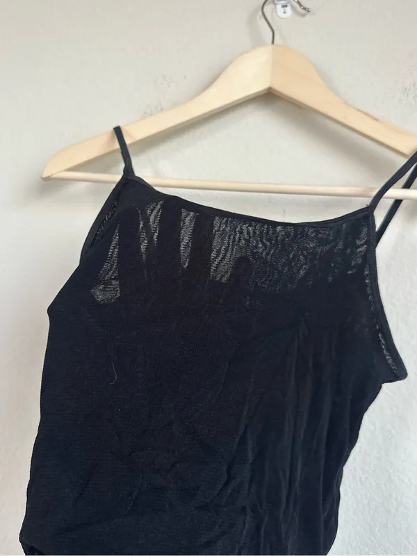 Vintage Rampage Black Mesh Lettuce Edge Cami - Image 5