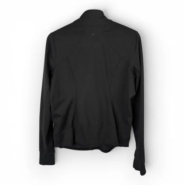 Zella Womens Large Black Performance Full Zip Athletic Track Jacket Sporty Layer - Image 2