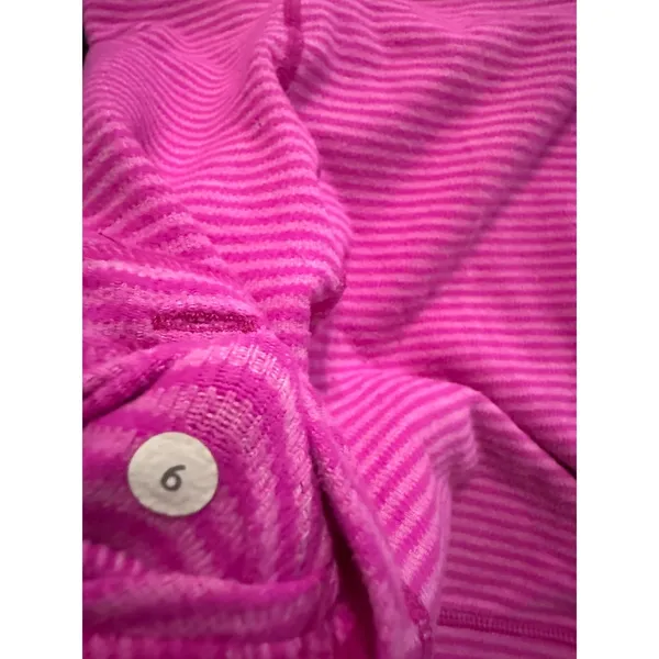 Lululemon Swiftly‎ Tech Long Sleeve Shirt Pink Striped Running Top Size 6 - Image 7