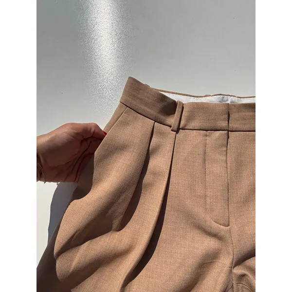 Babaton Artizia Womens The Effortless Pant Camel Wide Leg Pleated 2 - Image 7