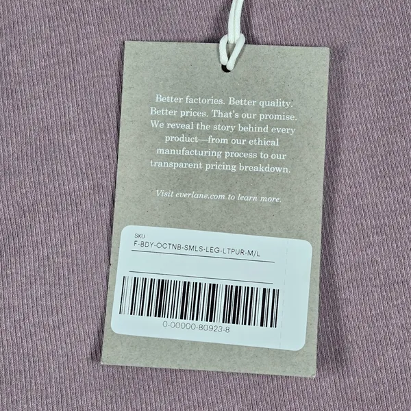 Everlane‎ Seamless Legging Ribbed High Waist M L Light Purple Lilac - Image 4