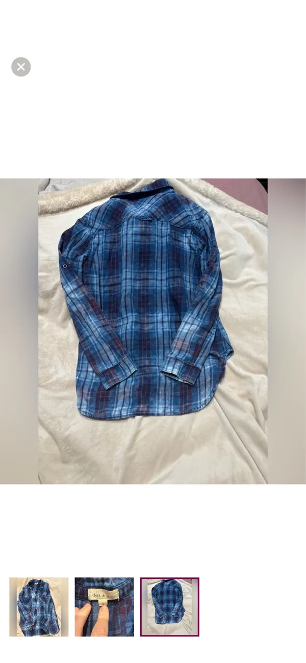Cloth & Stone Plaid Flannel Anthropologie - Image 4