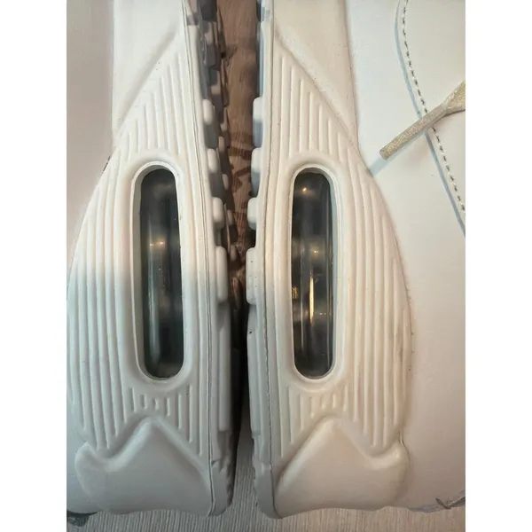 Nike Air Max 90 Futura Studded Swoosh Womens Size 9 White Silver FQ8888-100 - Image 10