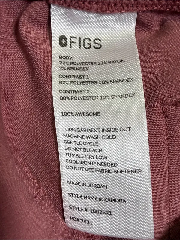 Figs Women's Zamora Jogger Scrub Pants in Mauve W2474 Sz XS - Image 7