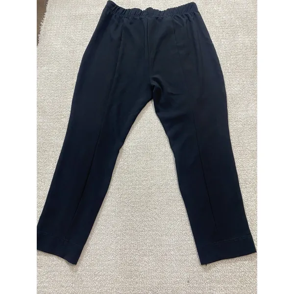 Anthropologie Dress Pants Black Knit Straight Leg Stretch Pull-On Women's XL 26" - Image 15