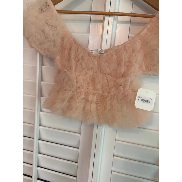 Altar'd State Pink‎ Rose Top Size XS - Image 4