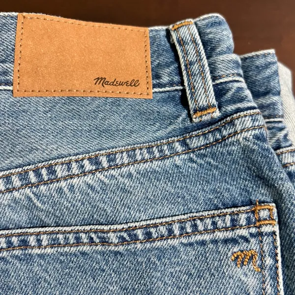 NWT Madewell Superwide Leg Jeans Fannin Wash Rigid Denim Cuffs High Rise - Image 15