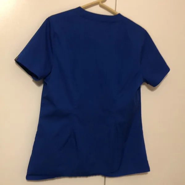 JAANUU Women’s Blue Nurse Hospital Scrub Top Size Medium - Image 5