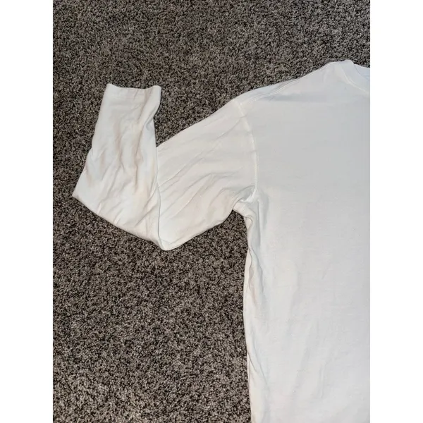 Old Navy Women's White Vintage Tee Long Sleeve Tee Size Small - Image 5