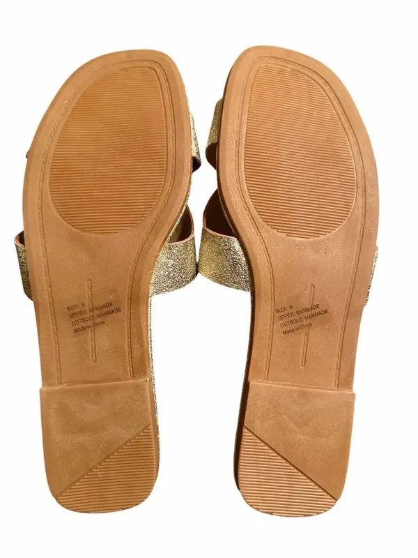 Olivia Miller Gold Slip on Sandals(Size 9) - Image 2