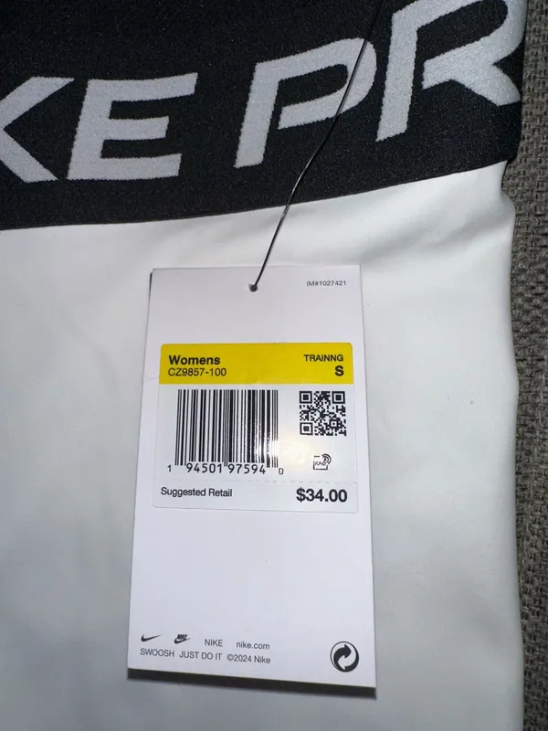 White Nike Pro Shorts - Image 2