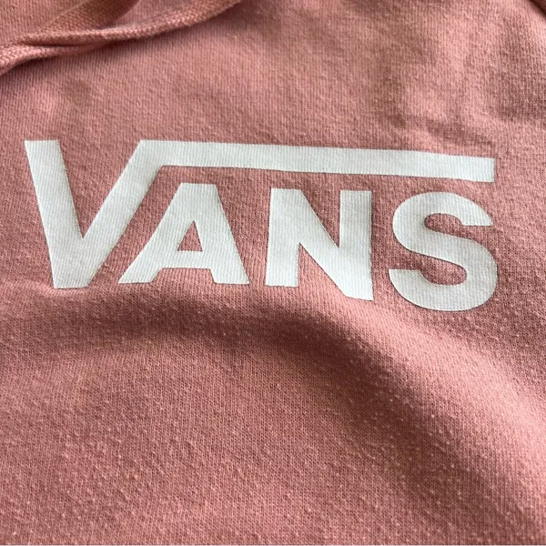 Vans Pink Logo Hoodie Sweatshirt Women’s XS - Image 2