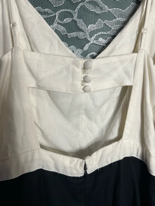Urban Outfitters Kimchi Blue Cream & Black Colorblock Mini Dress Size 2 Y2K - Image 7
