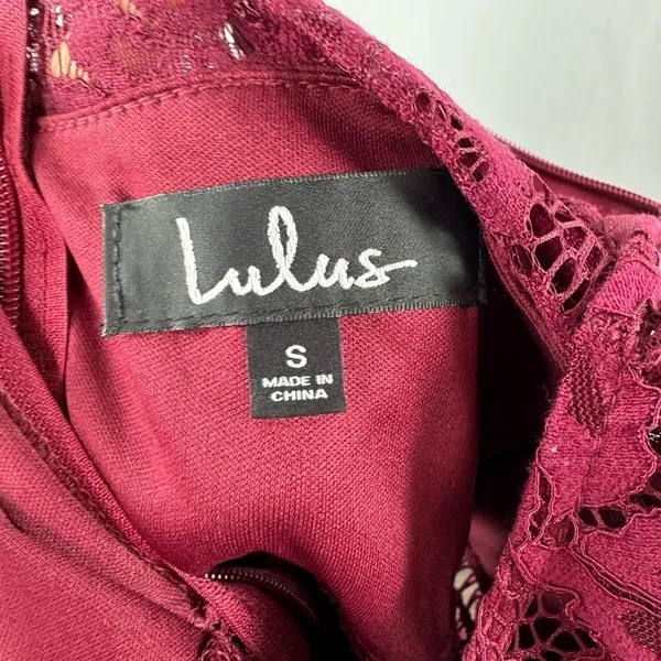Lulus Music of‎ the Heart Lace Maxi Dress in Burgundy Size Small - Image 6