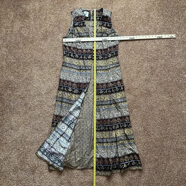 Vtg Betsy Lauren Maxi Dress 16 Sleeveless Boho Cottagecore Prairie Western Boho - Image 6
