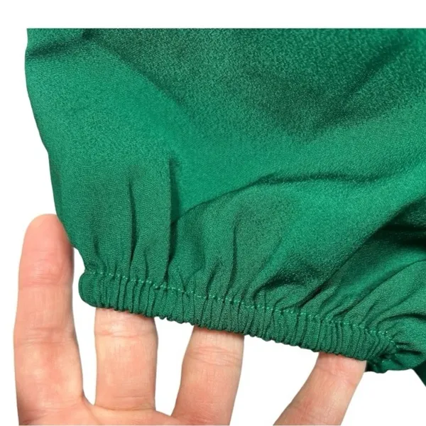 J.Crew Womens Green Keyhole‎ Balloon Sleeve Blouse Top Medium Solid Long Sleeve - Image 8