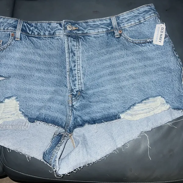 OLD NAVY High-Waisted OG Straight Ripped Jean Size 22 - Image 3