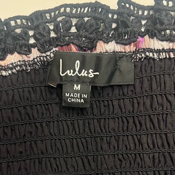 Lulus Wowing Wonder Black Floral Jacquard‎ Smocked Tie-Strap Tiered Midi Dress - Image 15