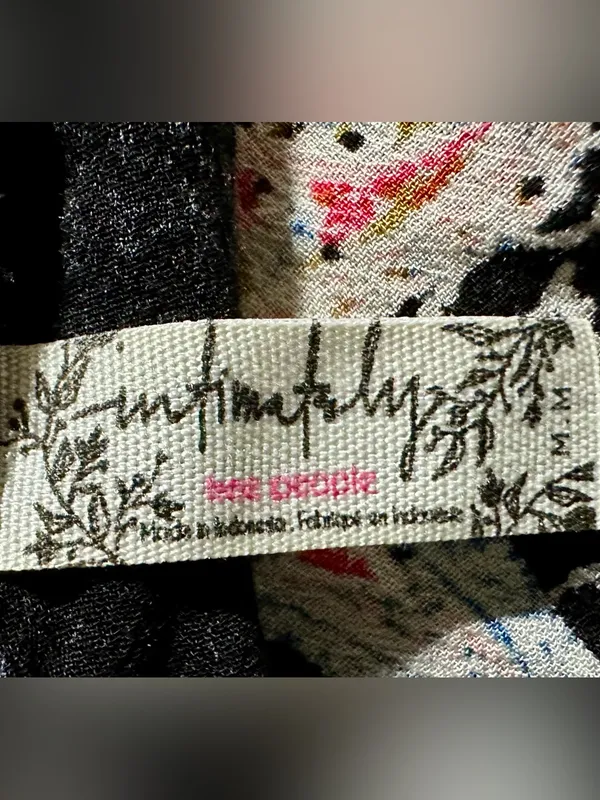 Free People Printed Mini Slip Dress Medium - Image 7