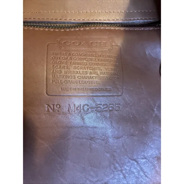 Coach Lexington Briefcase Laptop Bag Tan #M4C-5265 Vintage 1992 - Image 8