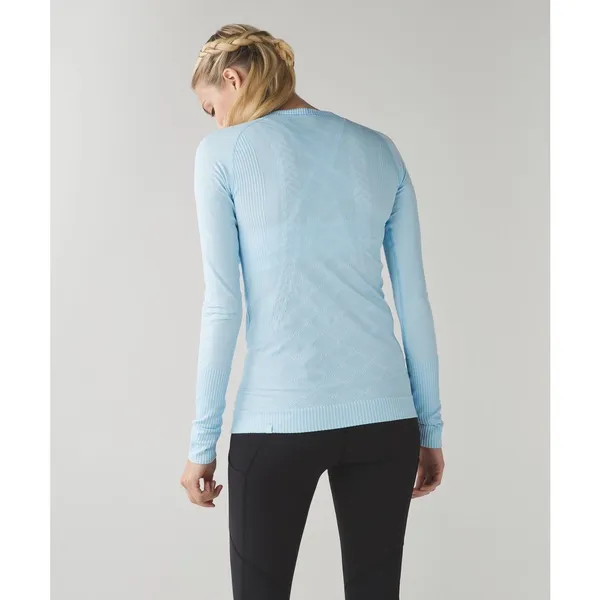 Lululemon Blue Longsleeve Rest Less Shirt - Image 2