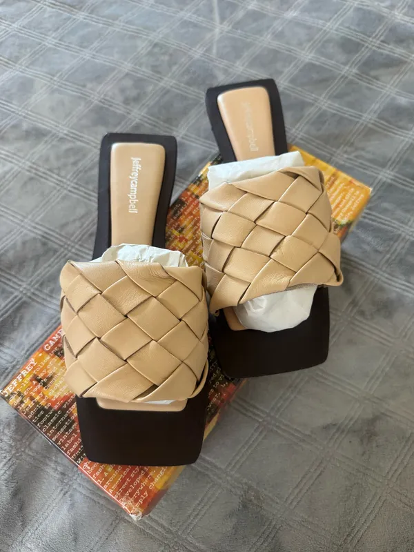 Jeffrey Campbell Costello-L natural brown slide sandal size 9 - Image 2