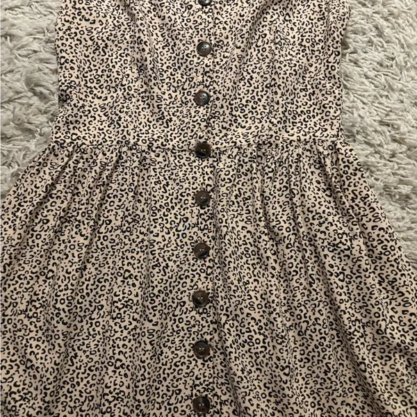 Japna Black and Cream Spaghetti Strap Mini Dress Size M - Image 12