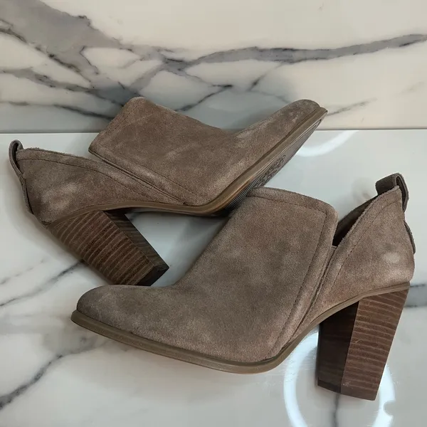 Vince Camuto Brown Leather Block Heel Francia Boots Sz 8.5 Western Boho Festival - Image 7