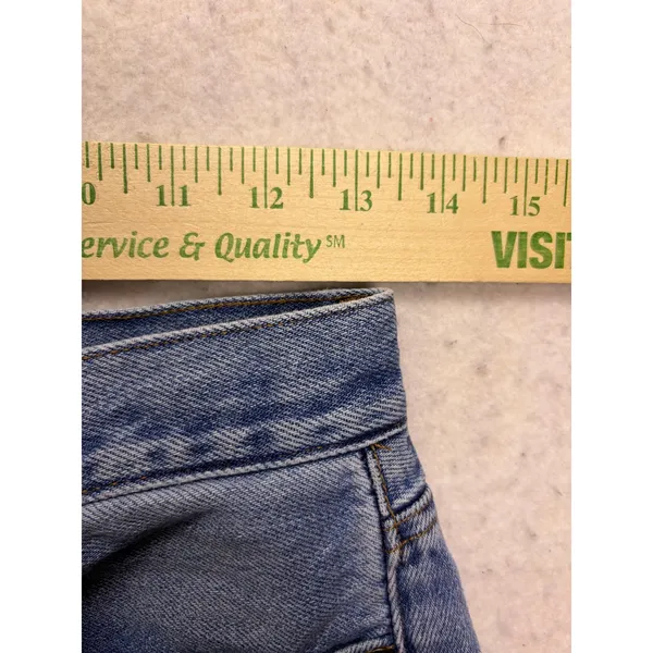 American Eagle Mom Shorts Womens 0 Blue Denim High Rise Cuffed Casual - Image 5