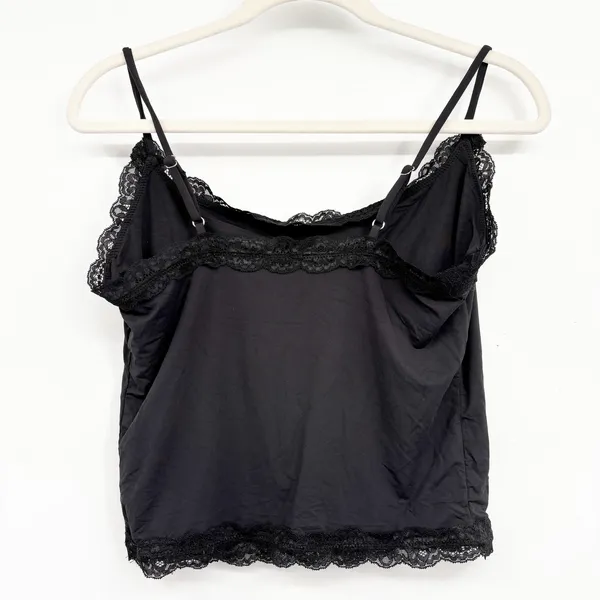 SUUKSESS Womens Black Lace Trim Buttery Soft Romantic Camisole Tank Size XL‎ - Image 5