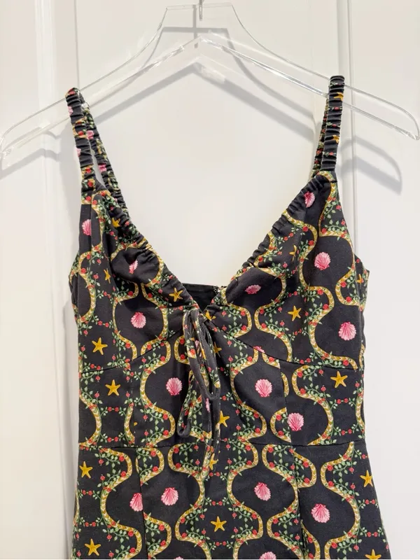 HILL HOUSE HOME Lillie Midi Dress in Cisco Trellis Print size XS - Image 11