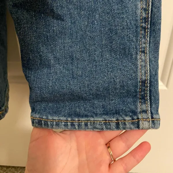 EUC | Old‎ Navy women’s ripped distressed medium wash denim overalls — size 2 - Image 6