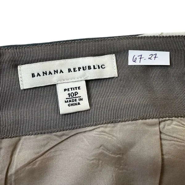 Banana Republic Multicolor Linen Pleated Striped Skirt Women Petite 10P | 67-27 - Image 3