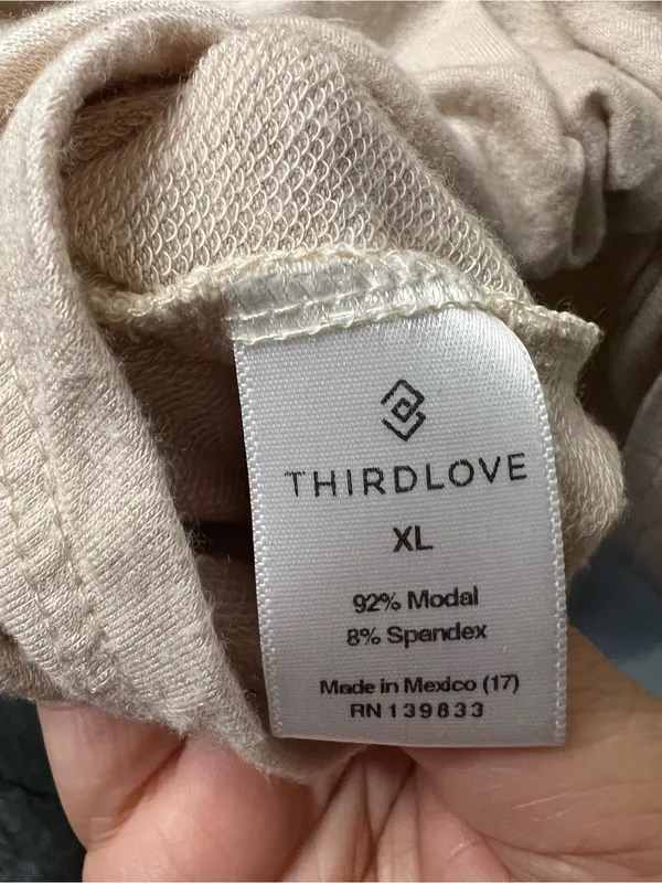ThirdLove Slouchy Twist Back Cream Modal Oversized Soft Sweater Top XL - Image 10