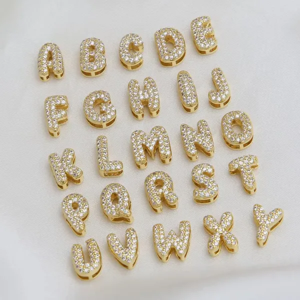 Balloon Zircon Letter K Initial Necklace Gold - Image 5